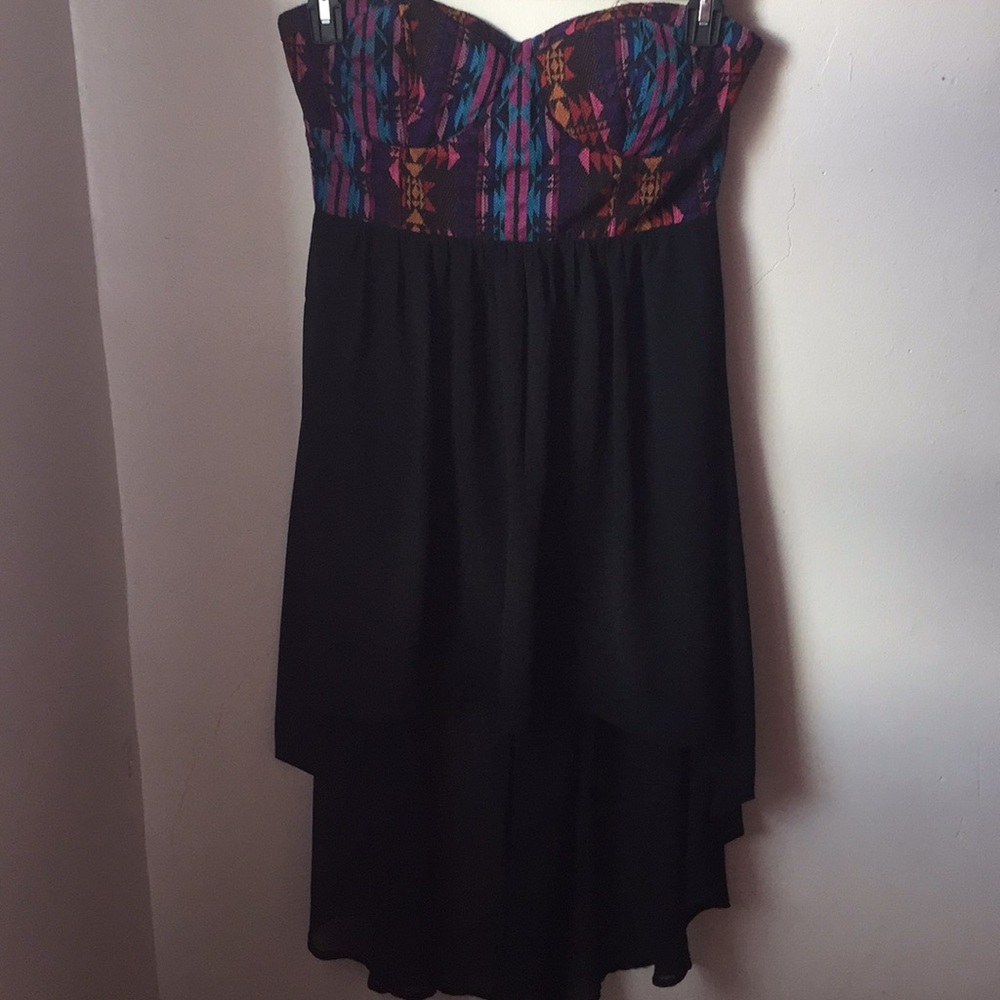 High to low strapless dress 👗